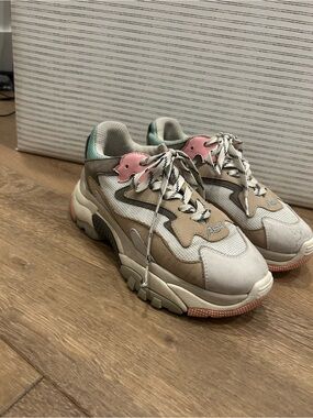 ASH Addict Women’s “Dad Sneakers” in Beige, Pink & Mint